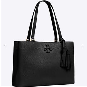 NWOT~TORY BURCH~McGraw Triple-Compart Leather Tote
